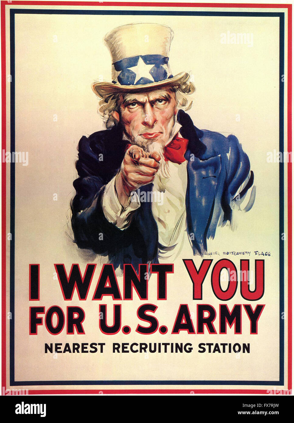 Lo zio Sam - VOGLIO CHE PER GLI STATI UNITI Esercito - II Guerra Mondiale - U.S poster di propaganda Foto Stock