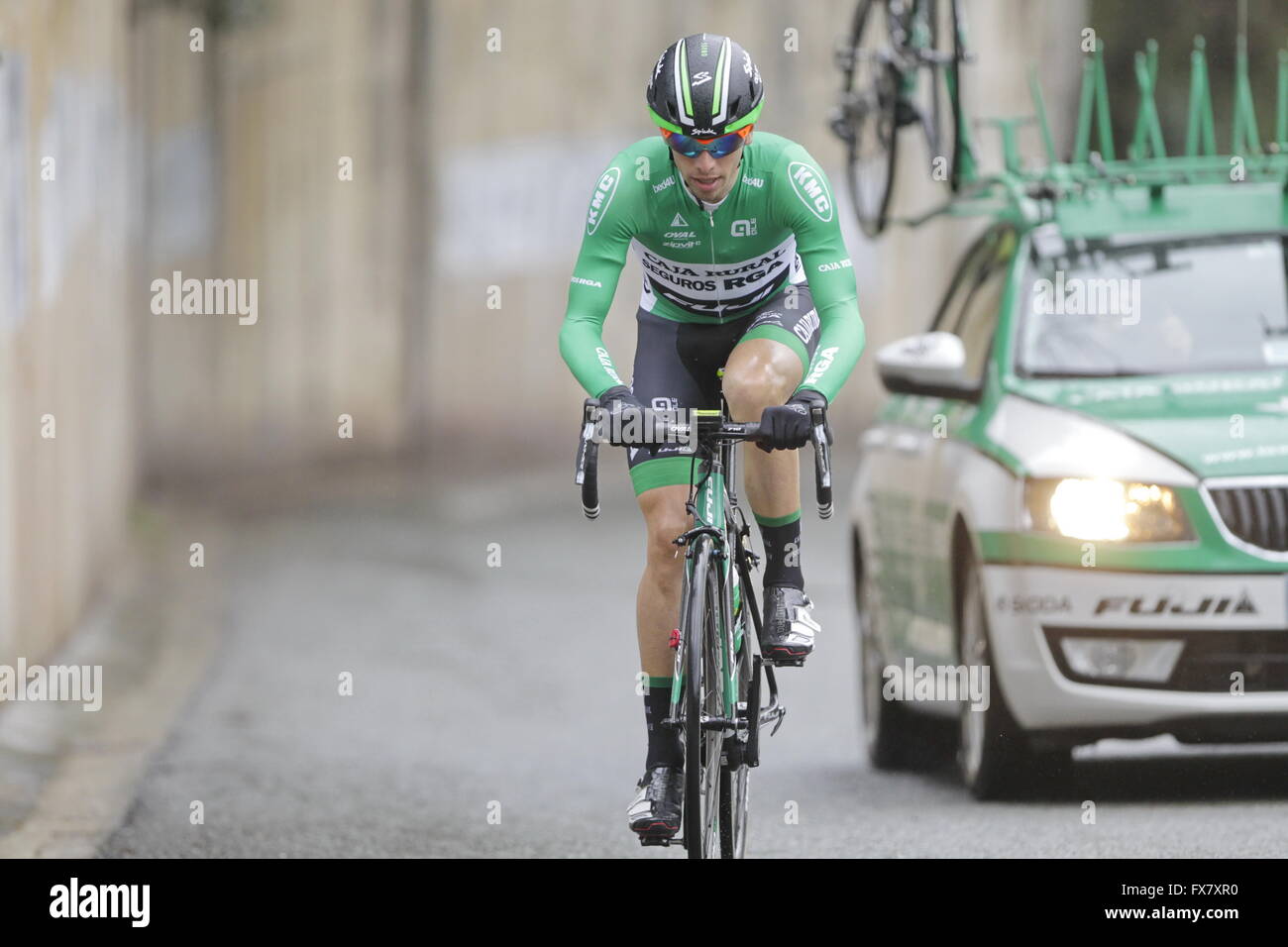 Eibar, Spagna, Aprile 9, 2016 Jonathan lastra durante la prova a tempo contro Eibar - Eibar del Tour del Paese Basco Foto Stock