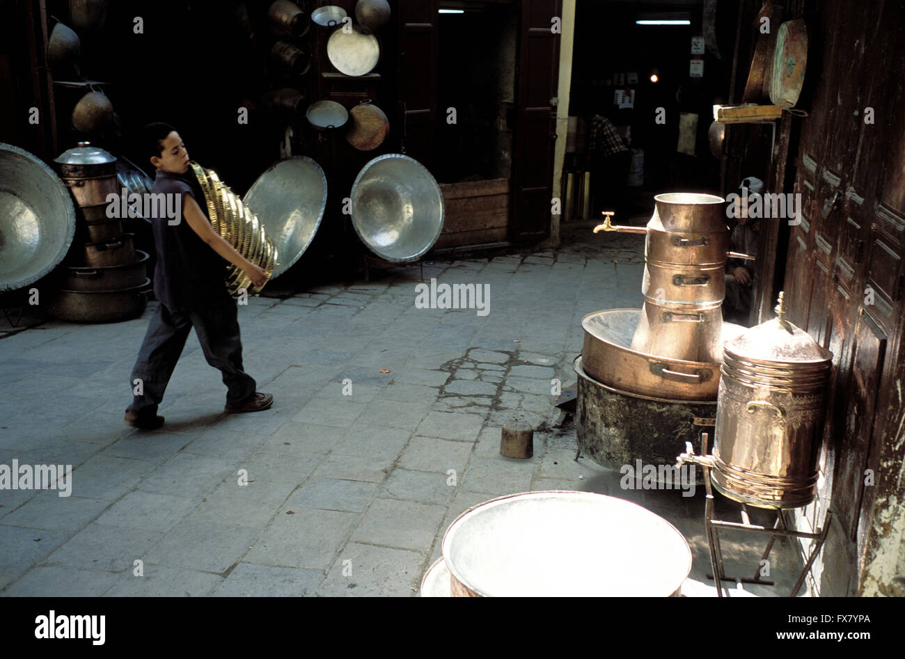 Il Marocco, Fes, Medina, souk, mercato Foto Stock