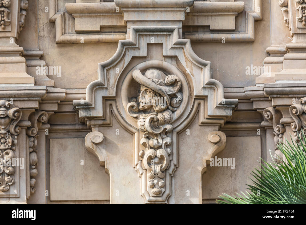 Illustrazione sulla casa del Prado Palazzo in Balboa Park Foto Stock