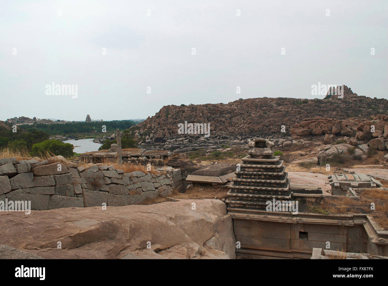 Narasimha Tempio. Hampi, Karnataka, India. Talvolta anche indicati come il tempio Jain. Foto Stock