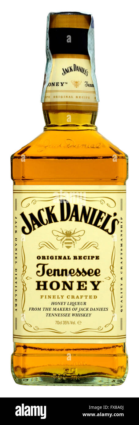 American Whiskey Jack Daniel's miele 70cl, alc.35% Foto Stock