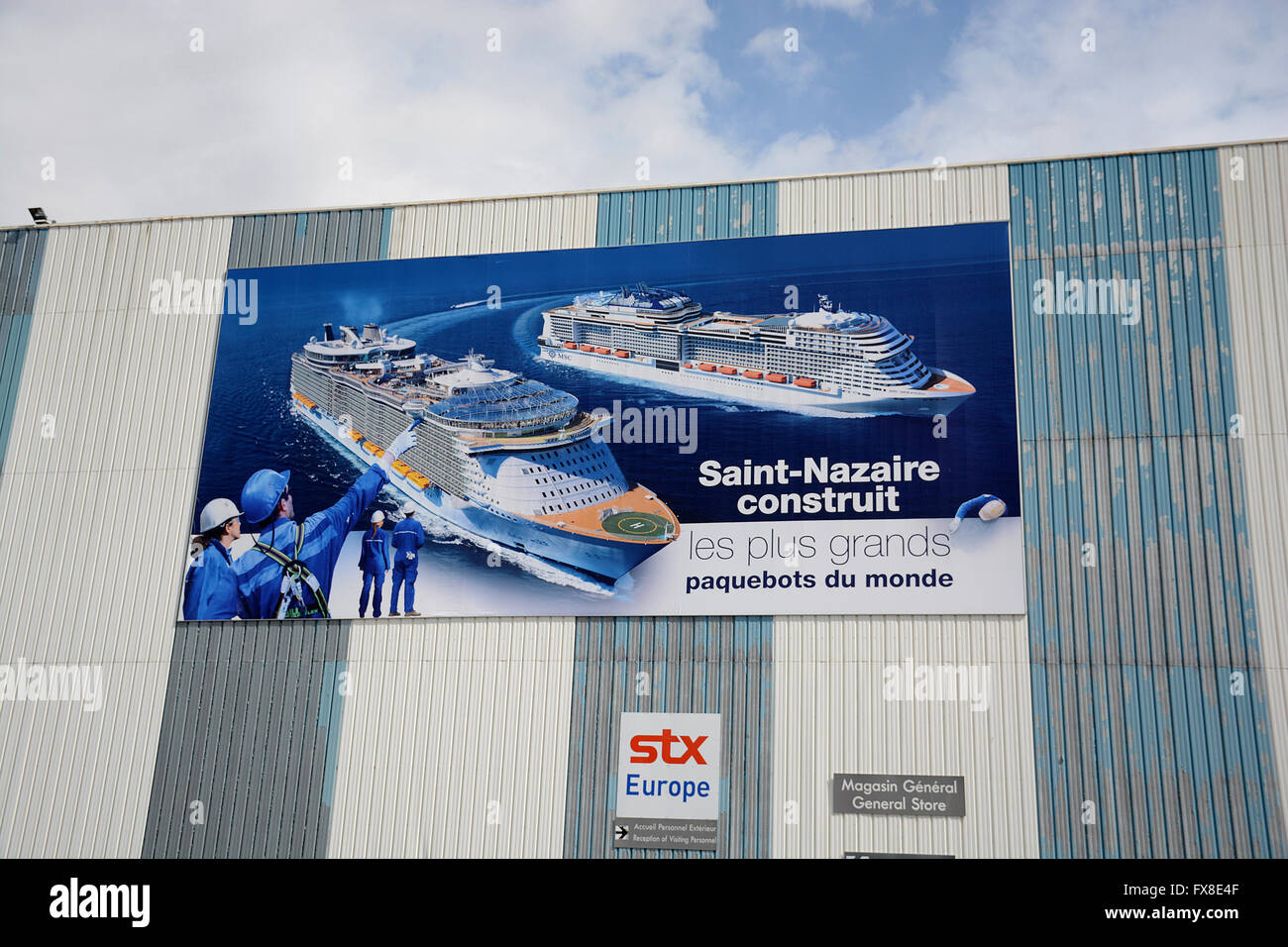 STX Europe cantiere Saint-Nazaire Loire-Atlantique Francia Foto Stock