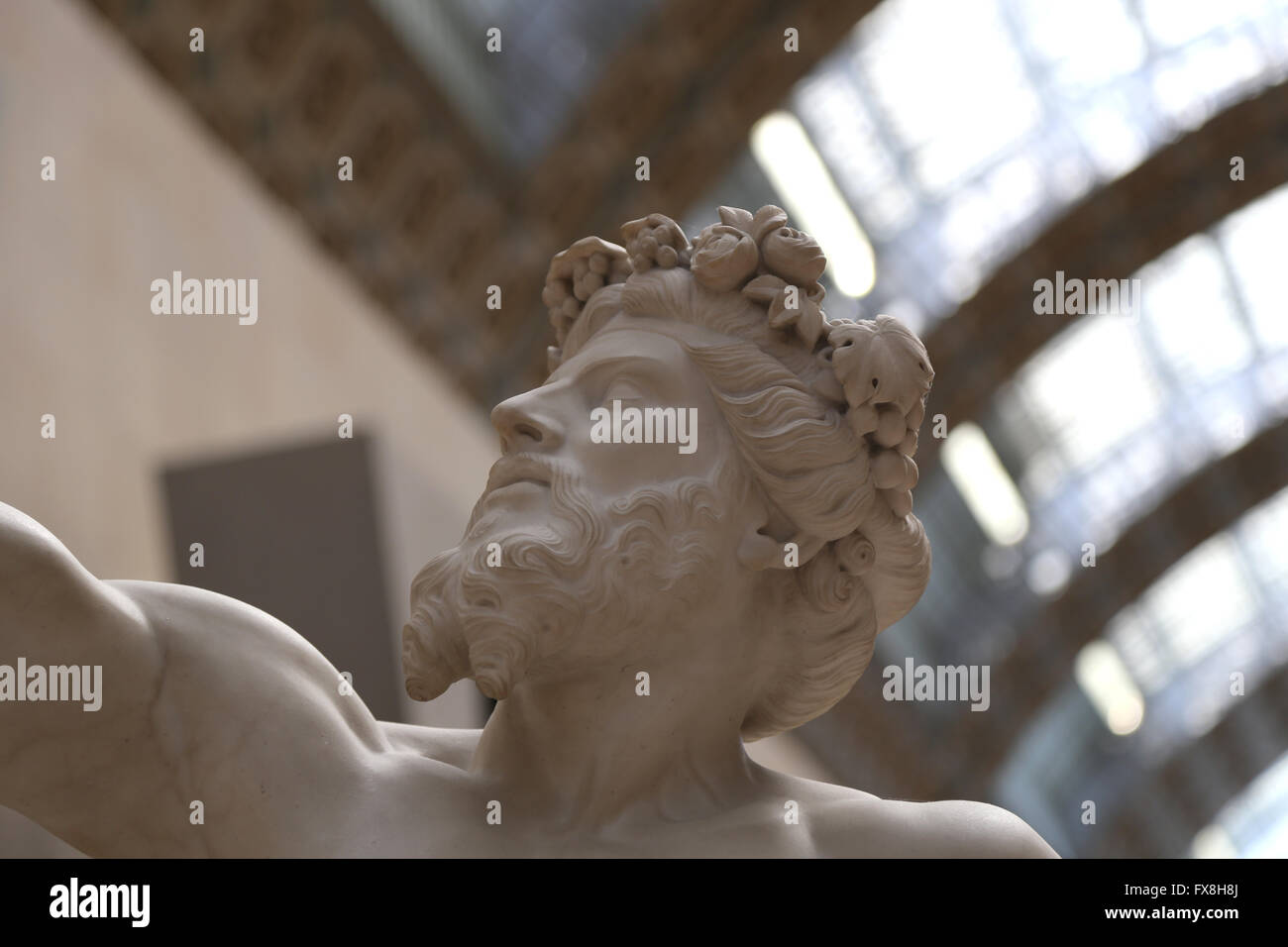 Anacreonte (582-485). Greco poeta lirico. Statua, 1851 da Eugene Guillaume (1822-1905). Il Museo d' Orsay. Parigi. La Francia. Foto Stock