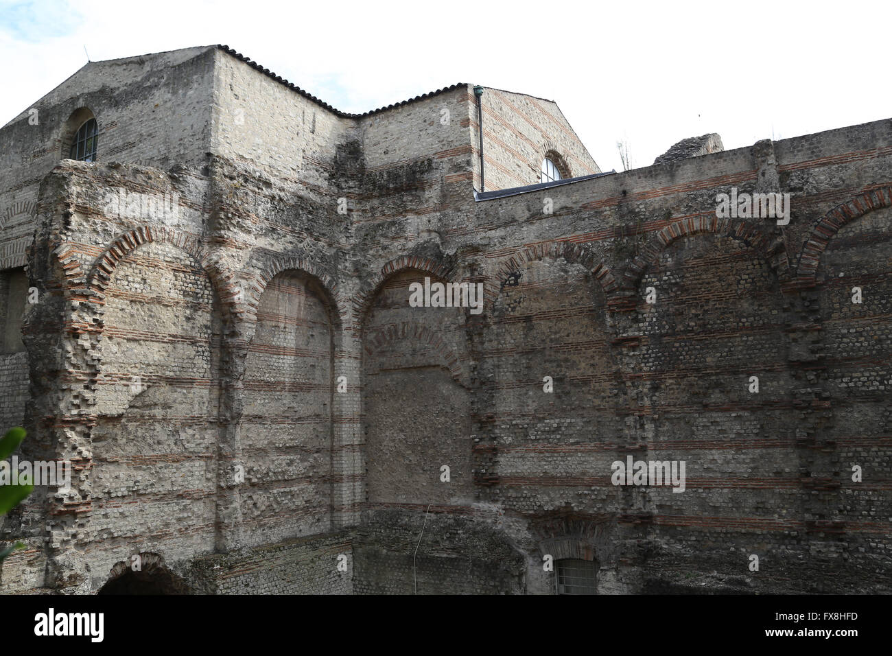La Francia. Parigi. Le rovine dei bagni di gallo-romana. 1a-3rd secolo D.C. Museo di Cluny. Foto Stock