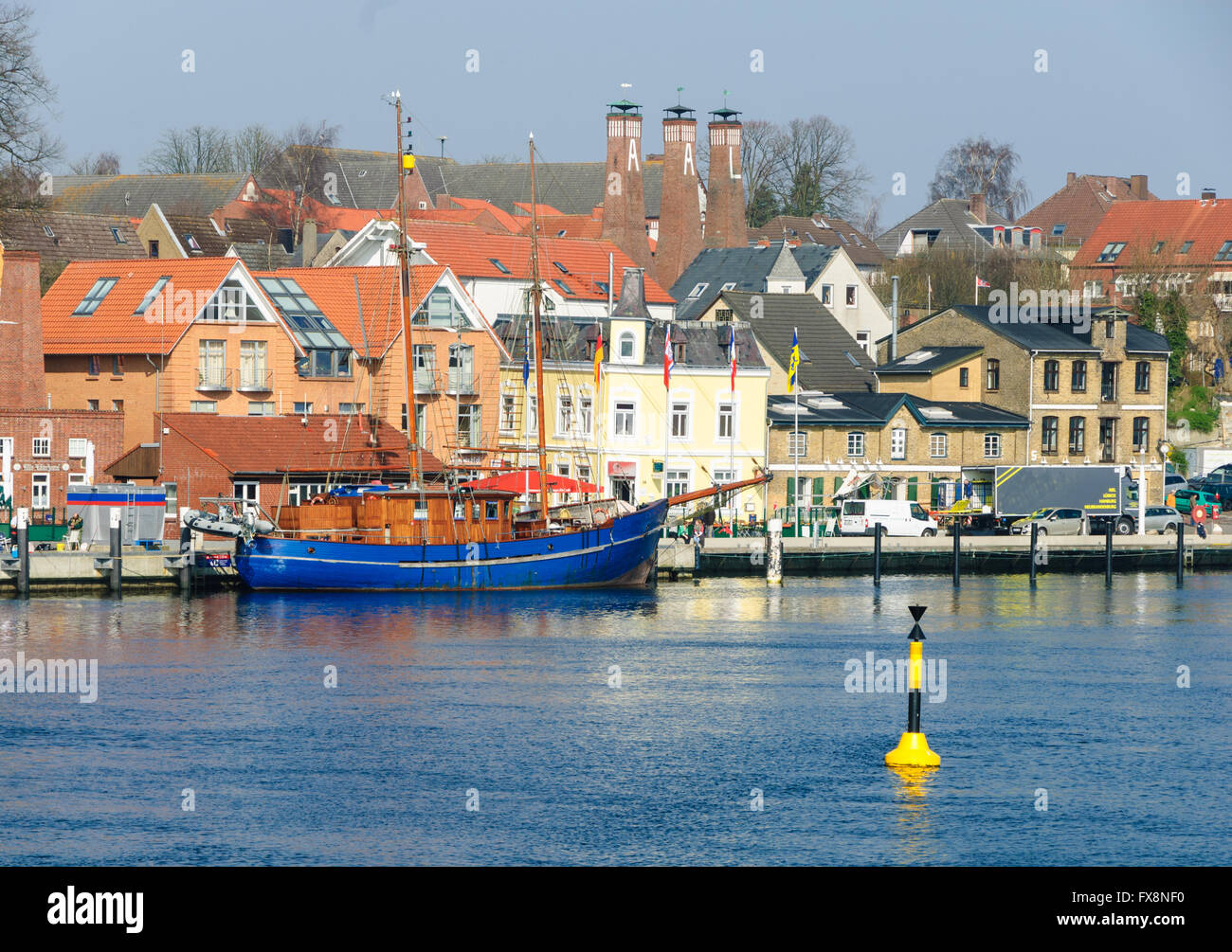 Cruise Port in Kappeln sul Schlei Foto Stock