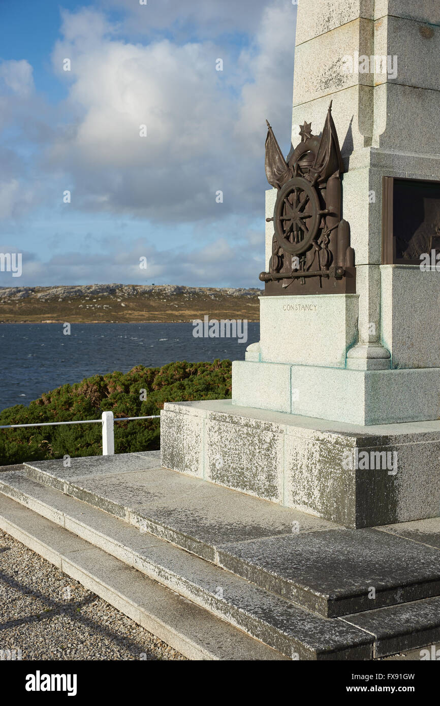 Memoriale alla Prima Guerra Mondiale La Battaglia delle Falklands Foto Stock