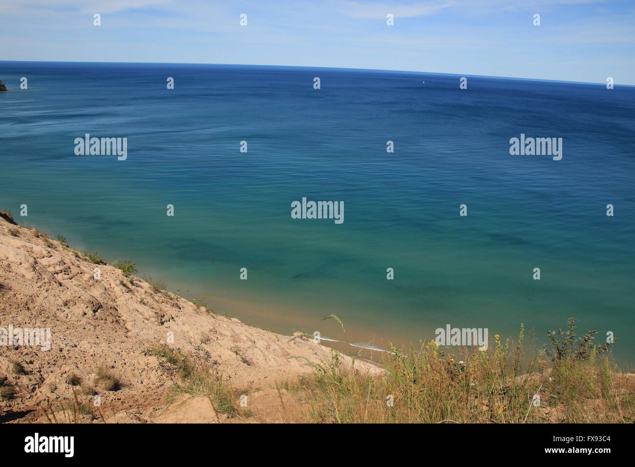 Enormi dune di sabbia di Pictured Rocks National Lakeshore, sul lago Superiore, Michigan, Stati Uniti d'America Foto Stock