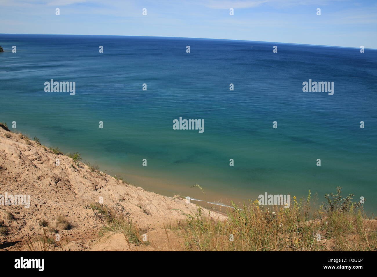 Enormi dune di sabbia di Pictured Rocks National Lakeshore, sul lago Superiore, Michigan, Stati Uniti d'America Foto Stock