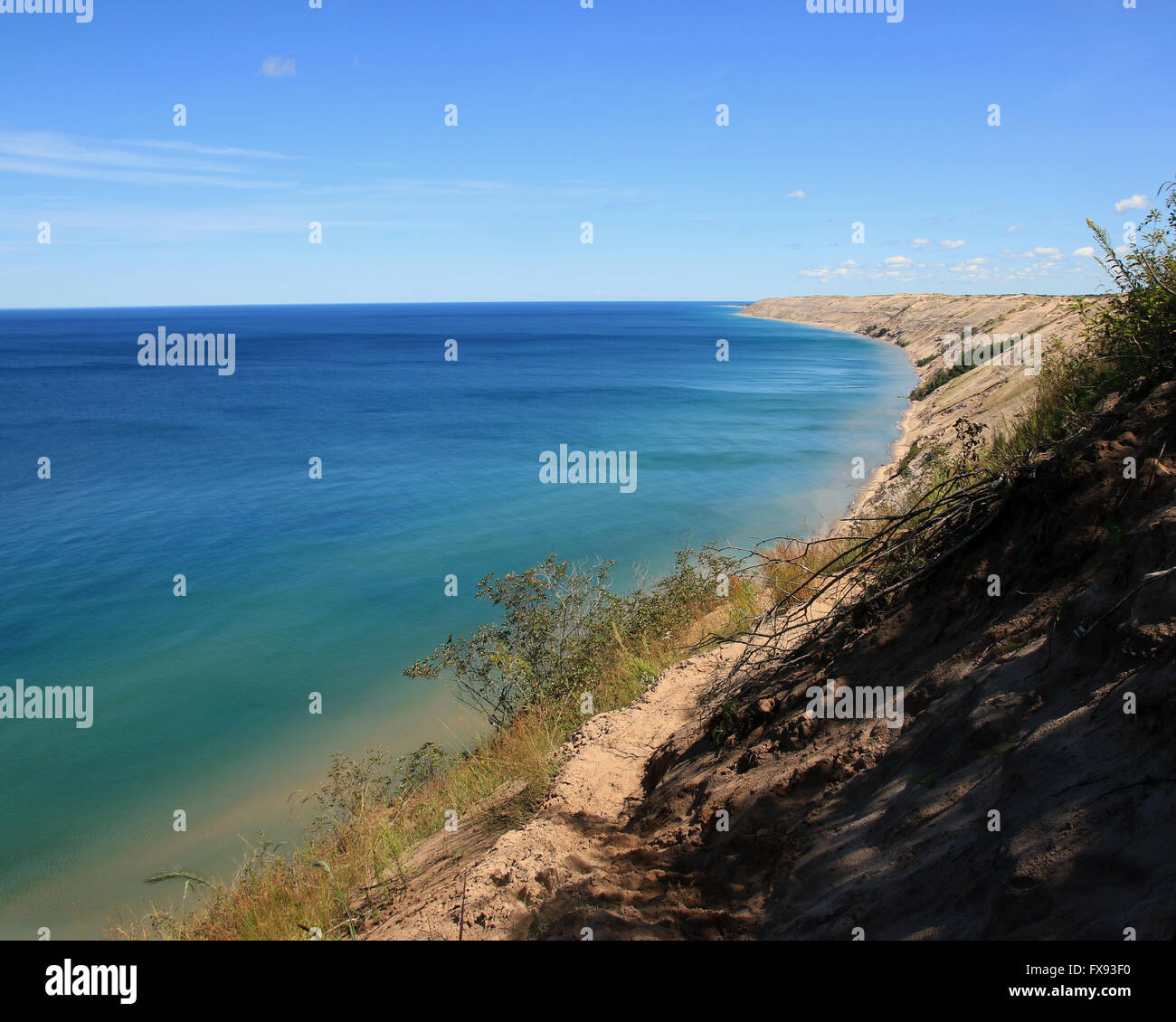 Enormi dune di sabbia di Pictured Rocks National Lakeshore, sul lago Superiore, Michigan, Stati Uniti d'America Foto Stock