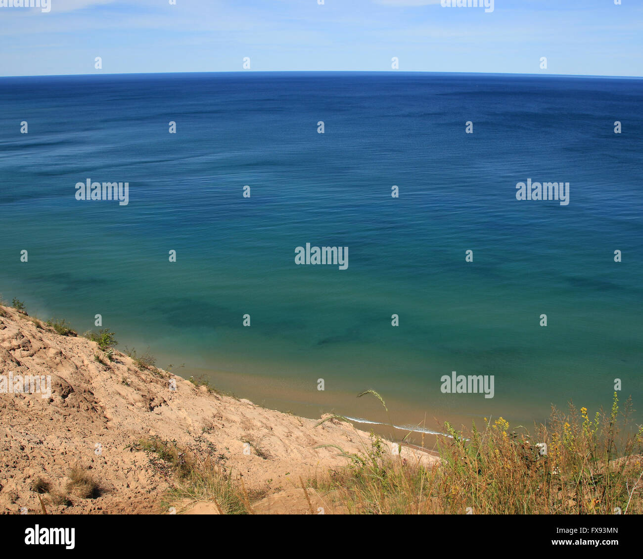 Enormi dune di sabbia di Pictured Rocks National Lakeshore, sul lago Superiore, Michigan, Stati Uniti d'America Foto Stock