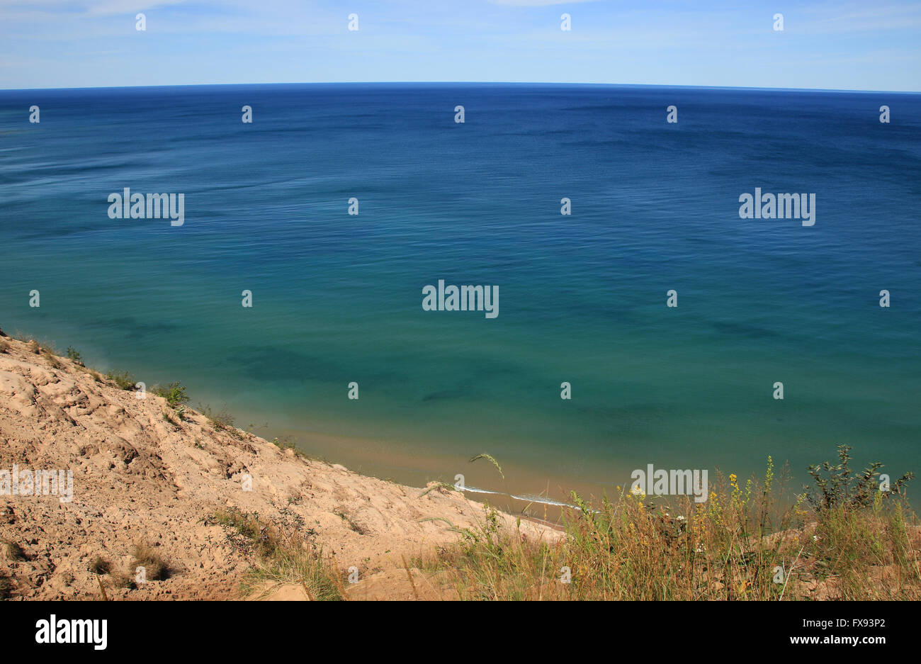 Enormi dune di sabbia di Pictured Rocks National Lakeshore, sul lago Superiore, Michigan, Stati Uniti d'America Foto Stock