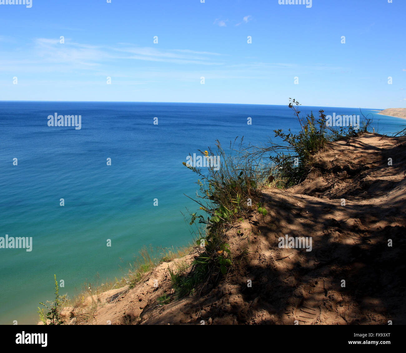 Enormi dune di sabbia di Pictured Rocks National Lakeshore, sul lago Superiore, Michigan, Stati Uniti d'America Foto Stock