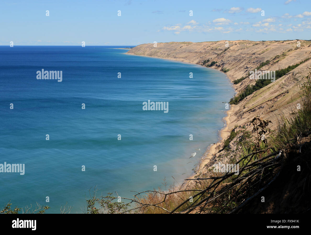 Enormi dune di sabbia di Pictured Rocks National Lakeshore, sul lago Superiore, Michigan, Stati Uniti d'America Foto Stock