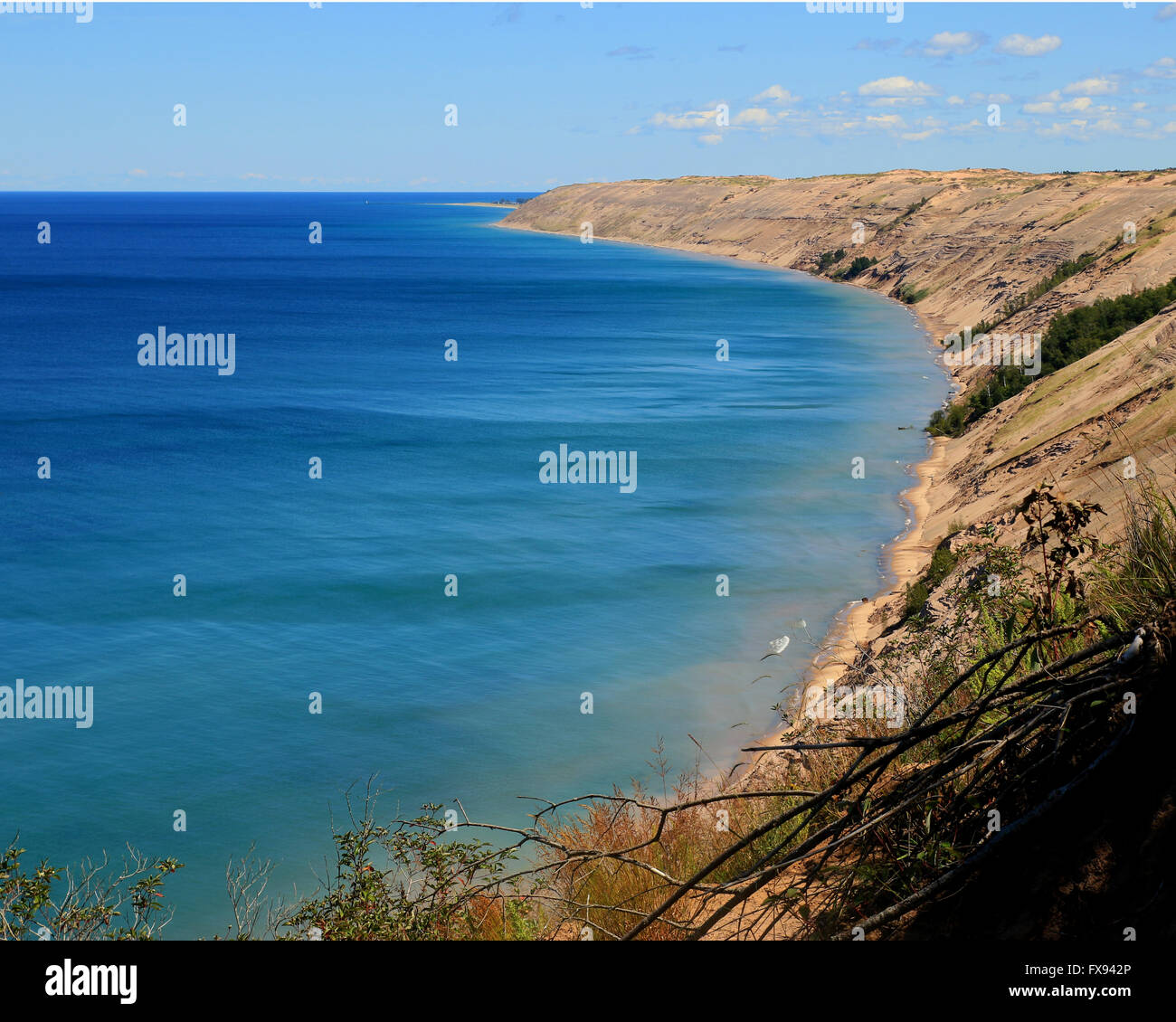 Enormi dune di sabbia di Pictured Rocks National Lakeshore, sul lago Superiore, Michigan, Stati Uniti d'America Foto Stock