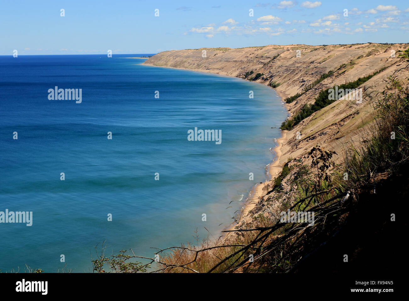 Enormi dune di sabbia di Pictured Rocks National Lakeshore, sul lago Superiore, Michigan, Stati Uniti d'America Foto Stock