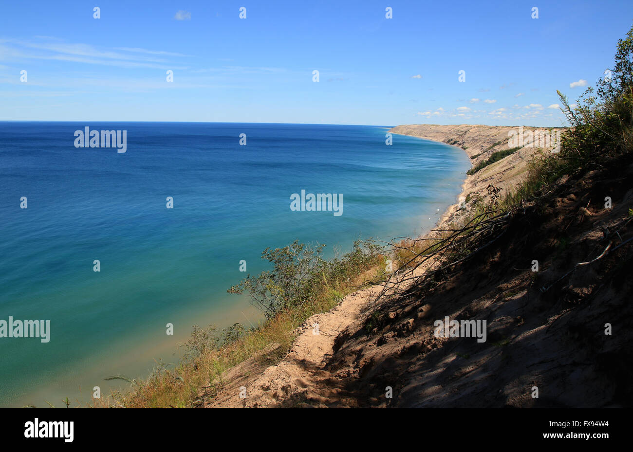 Enormi dune di sabbia di Pictured Rocks National Lakeshore, sul lago Superiore, Michigan, Stati Uniti d'America Foto Stock