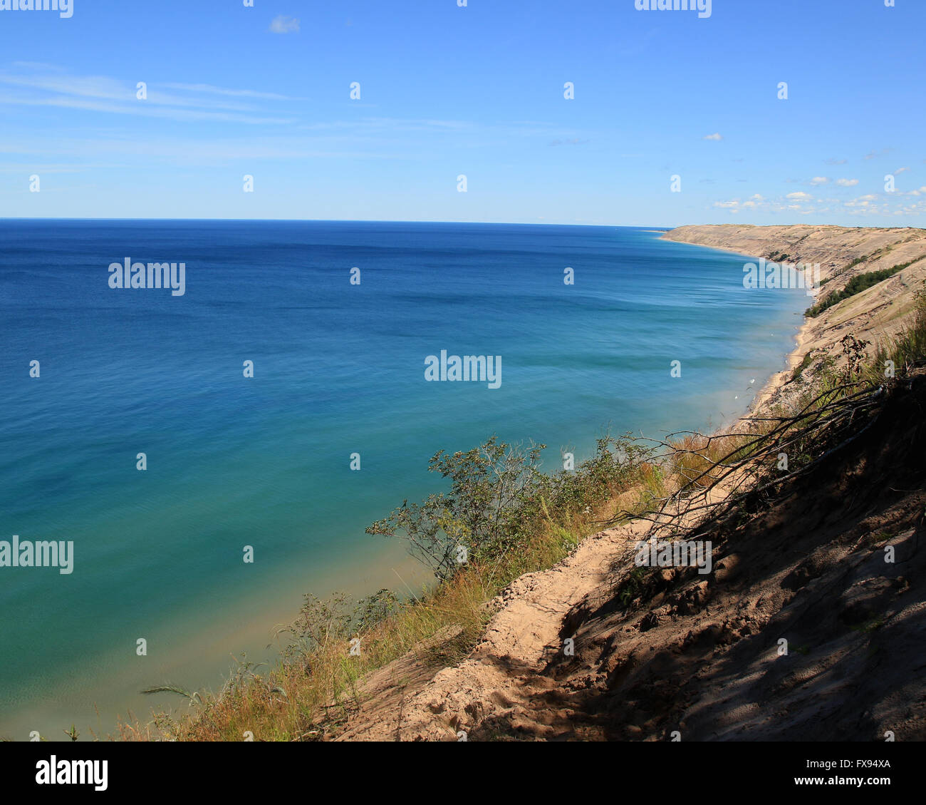 Enormi dune di sabbia di Pictured Rocks National Lakeshore, sul lago Superiore, Michigan, Stati Uniti d'America Foto Stock