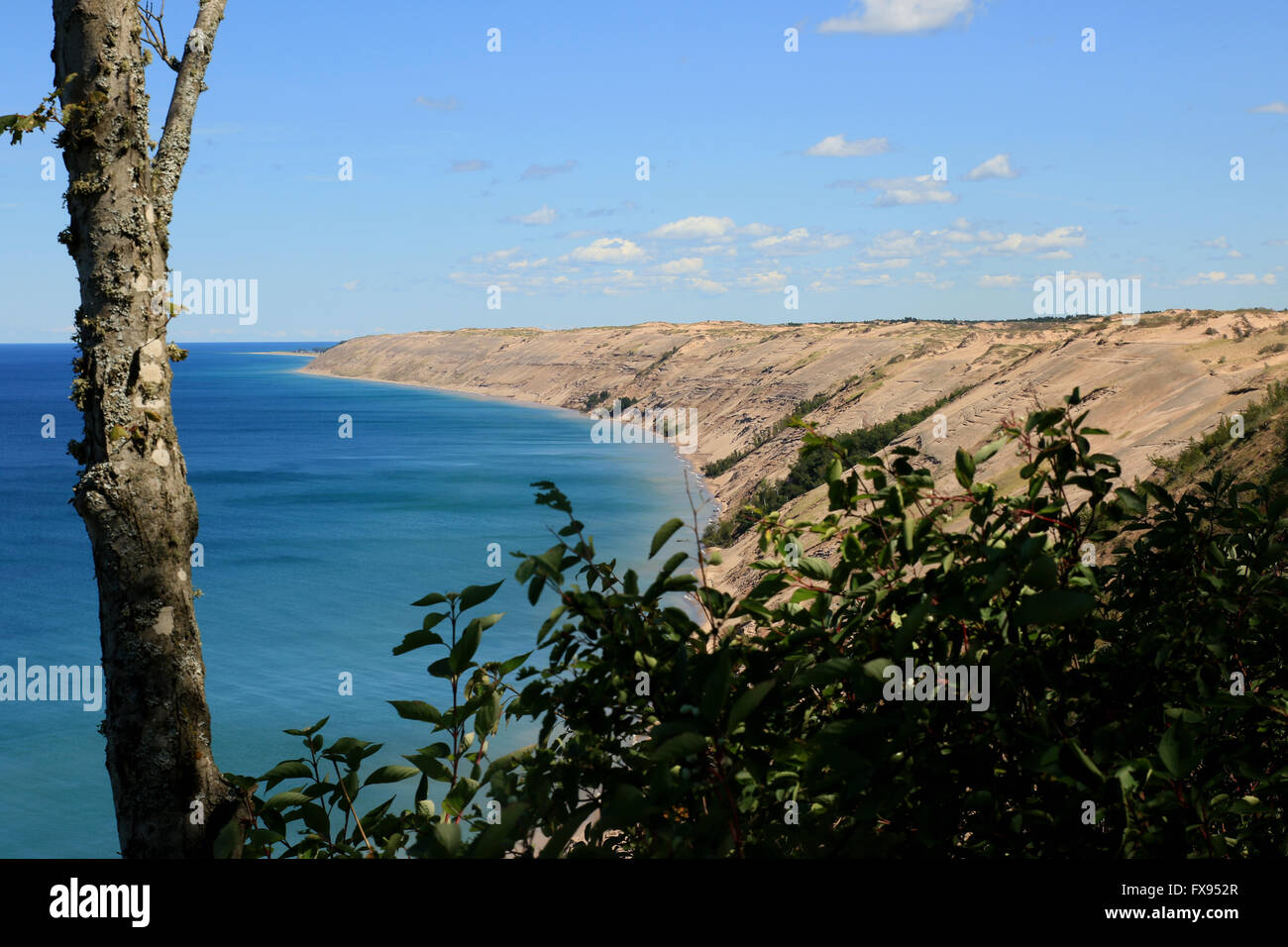 Enormi dune di sabbia di Pictured Rocks National Lakeshore, sul lago Superiore, Michigan, Stati Uniti d'America Foto Stock