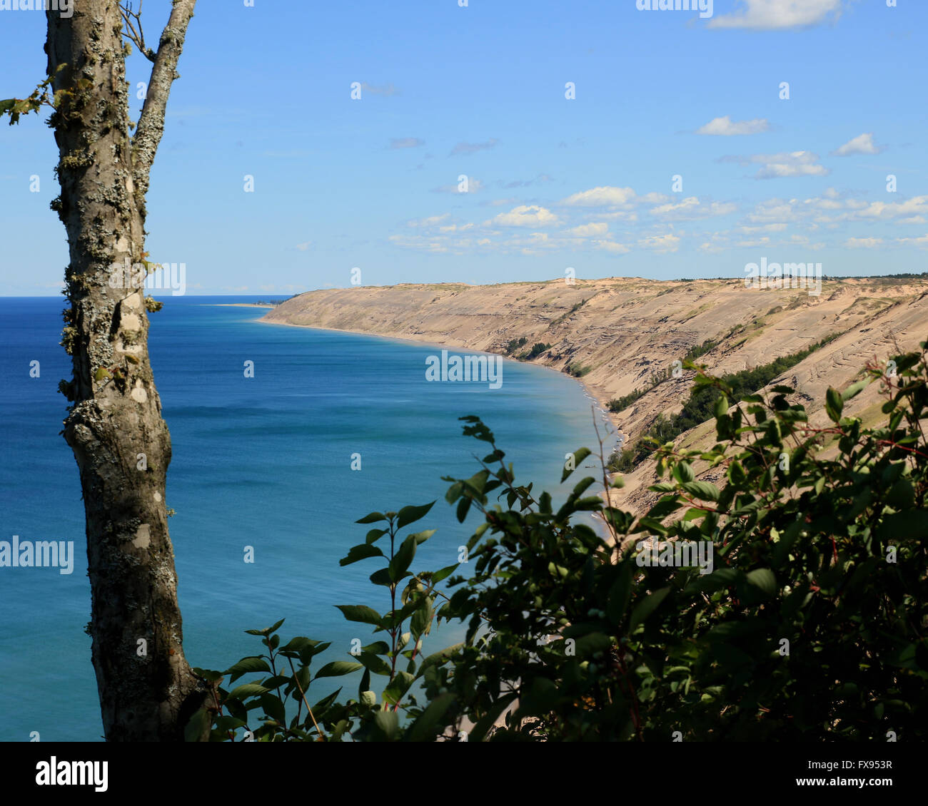 Enormi dune di sabbia di Pictured Rocks National Lakeshore, sul lago Superiore, Michigan, Stati Uniti d'America Foto Stock