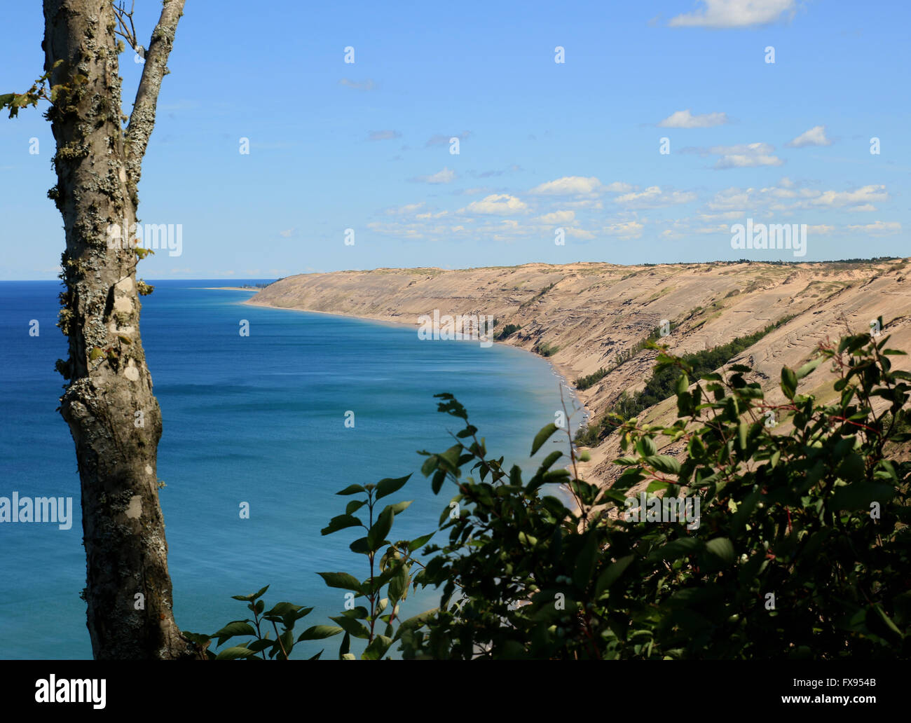 Enormi dune di sabbia di Pictured Rocks National Lakeshore, sul lago Superiore, Michigan, Stati Uniti d'America Foto Stock