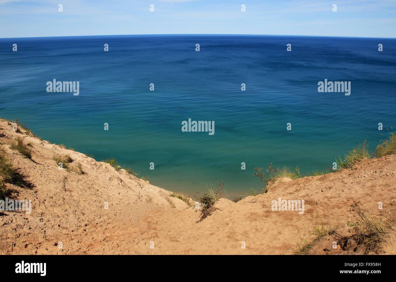 Enormi dune di sabbia di Pictured Rocks National Lakeshore, sul lago Superiore, Michigan, Stati Uniti d'America Foto Stock