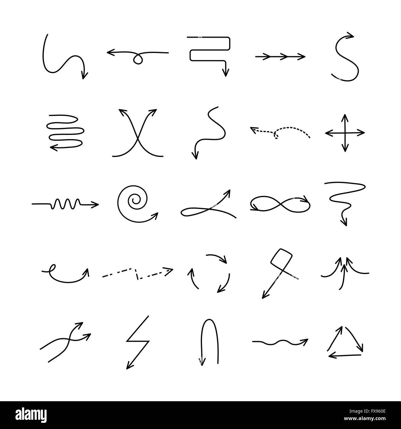 Presentazione set di frecce Illustrazione Vettoriale