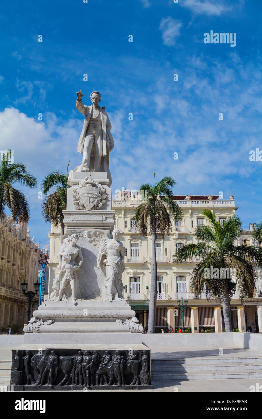 Statua di José Marti in Park Central Havana Cuba Foto Stock
