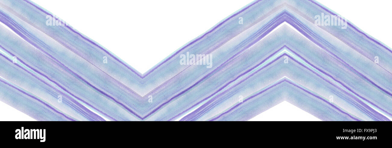 Lilla-blu vernice ad acquerello pennello pattern su sfondo bianco Foto Stock