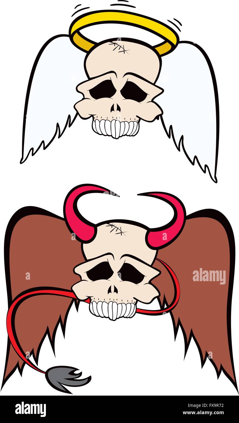 Angelo e diavolo Illustrazione Vettoriale