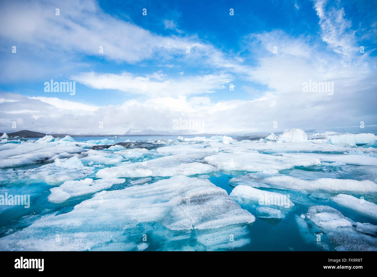 Jökulsárlón laguna glaciale in Islanda Foto Stock