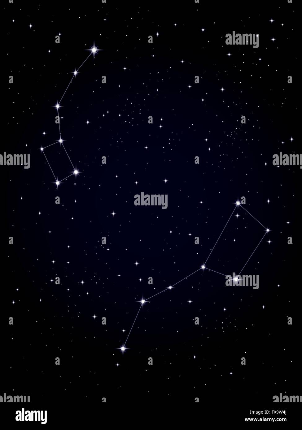 costellazione orsa minore - 7 Orsa Maggiore e Orsa Minore Immagine e Vettoriale - Alamy