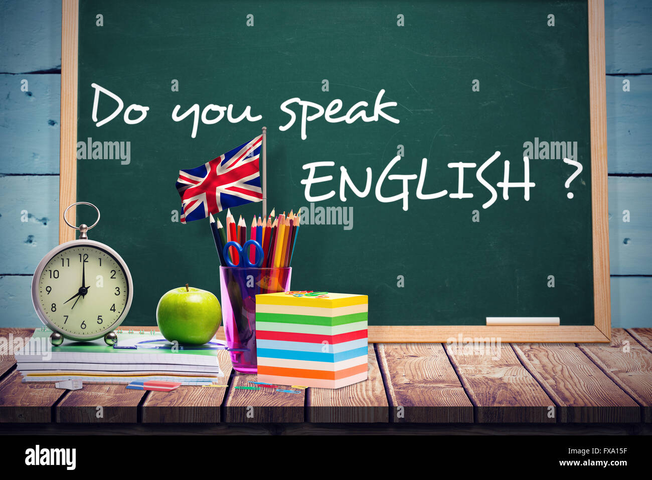 Immagine composita di generati digitalmente uk bandiera nazionale Foto Stock