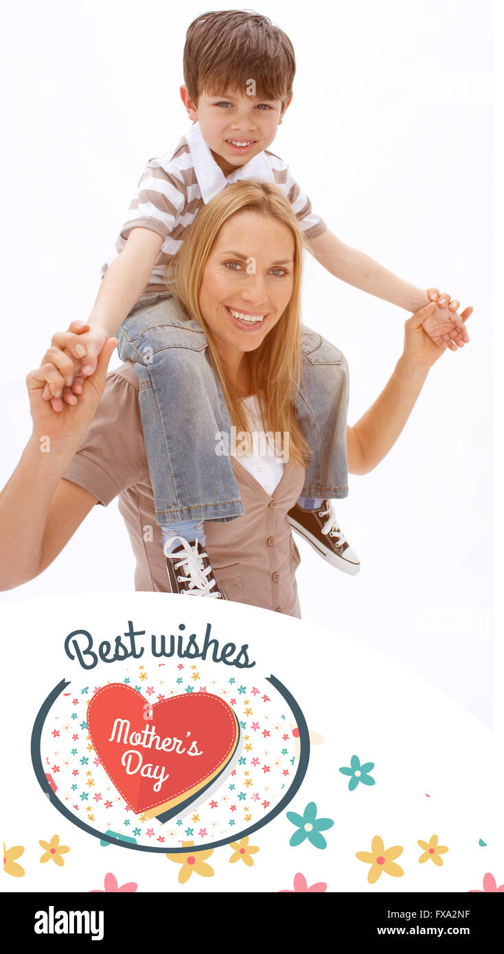 Immagine composita delle madri di giorno saluto Foto Stock