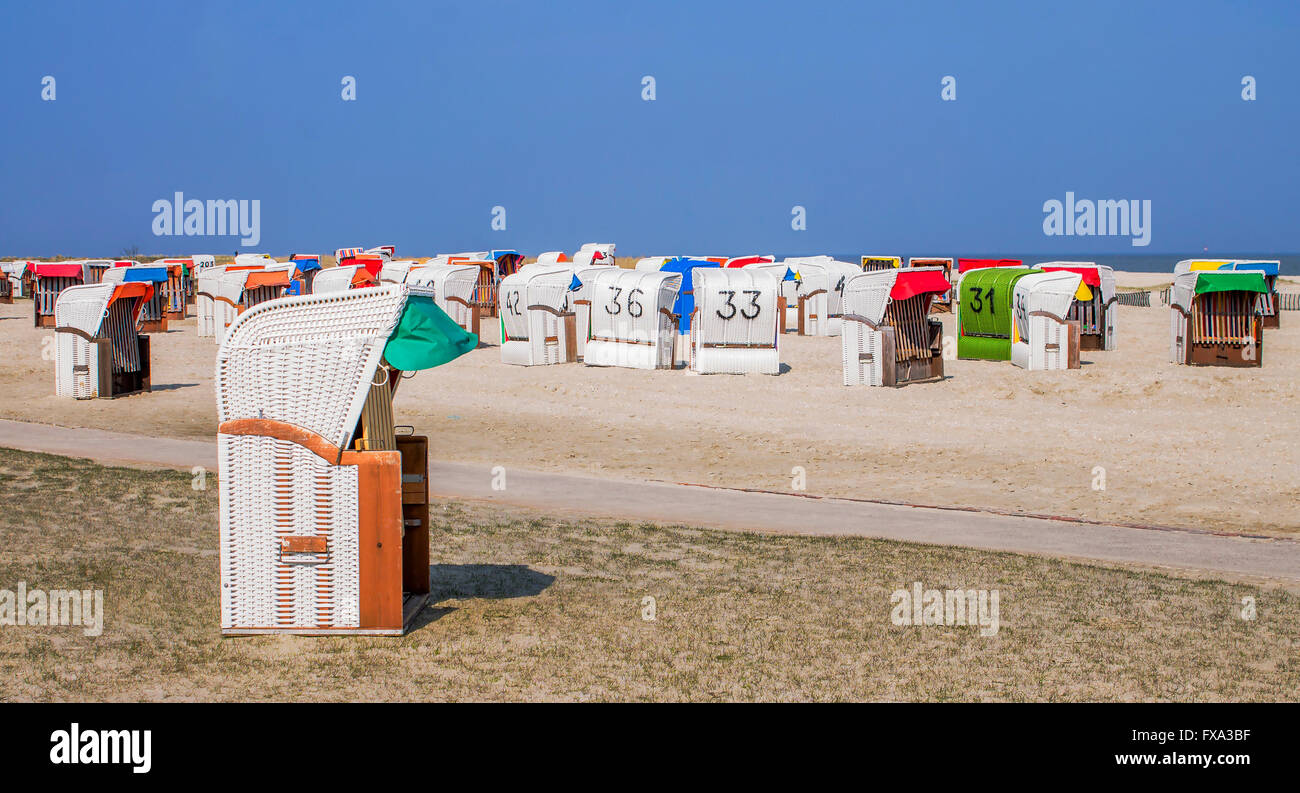 Sedie da spiaggia Foto Stock