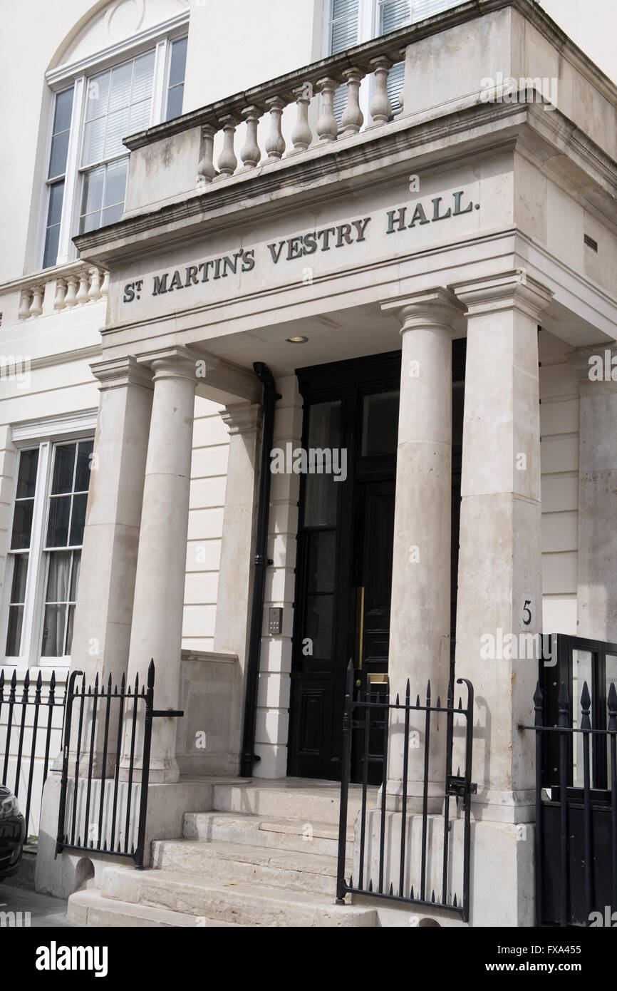 St Martin s sacrestia Hall Trafalgar Square Londra Foto Stock