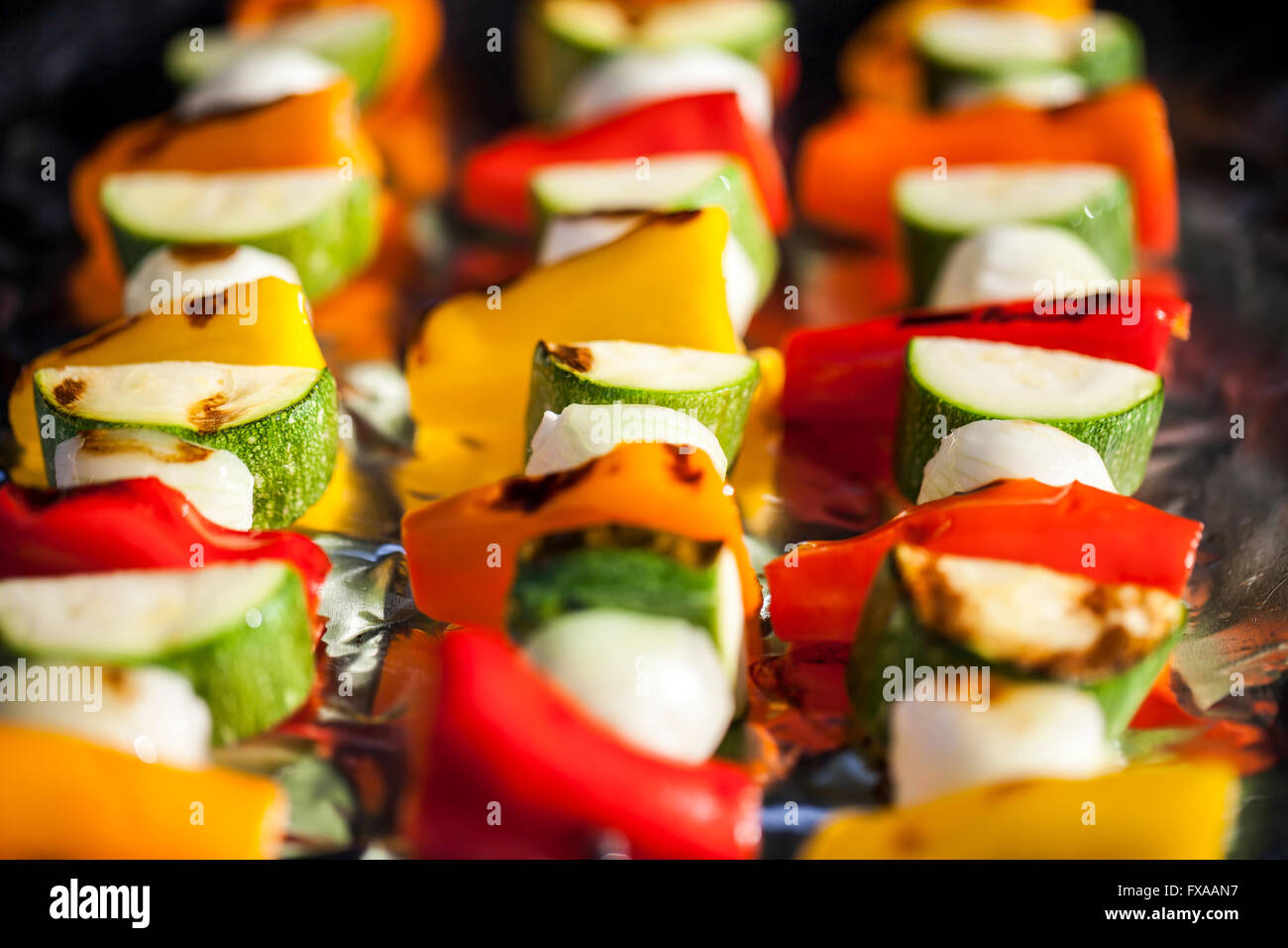 Verdure grigliate,fuoco selettivo. Foto Stock