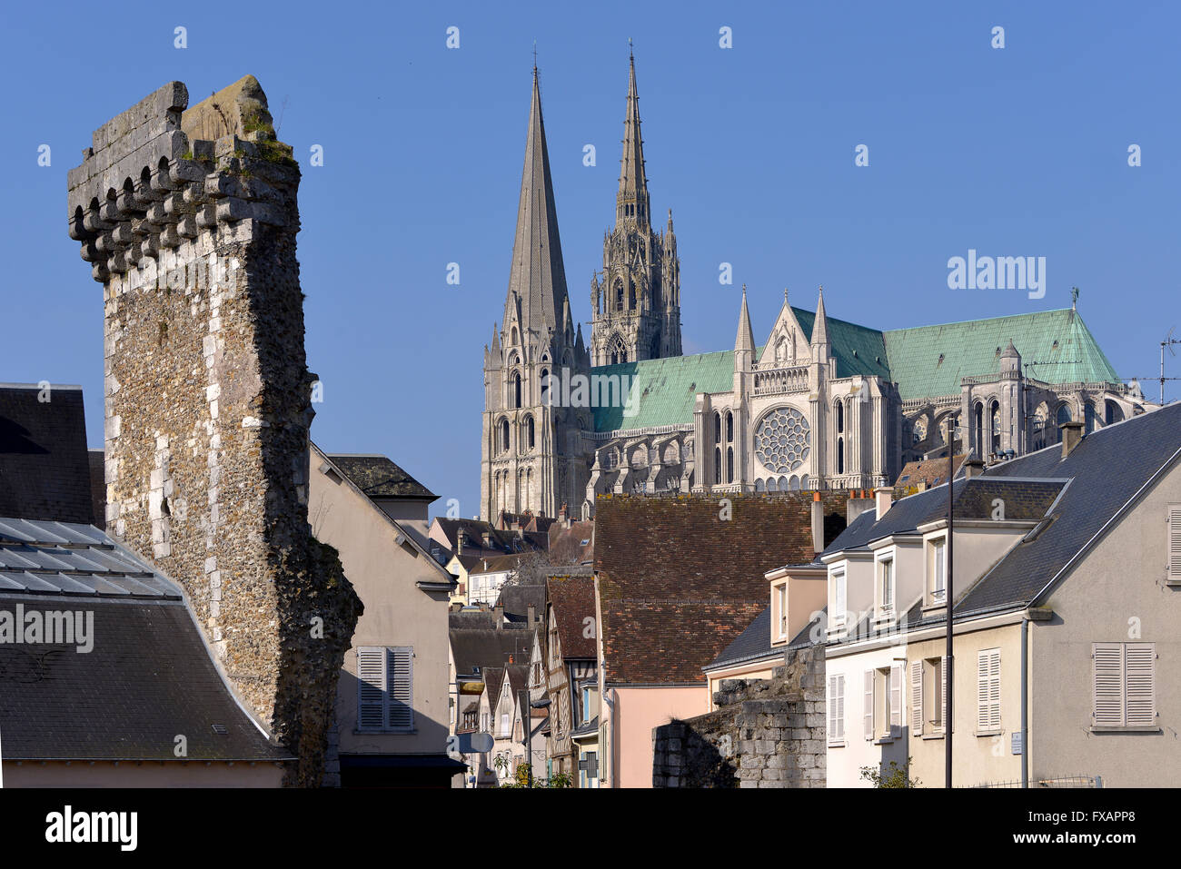 Cattedrale di Chartres in Francia Foto Stock