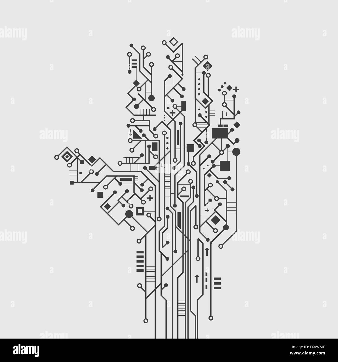 Scheda di circuito lato Illustrazione Vettoriale