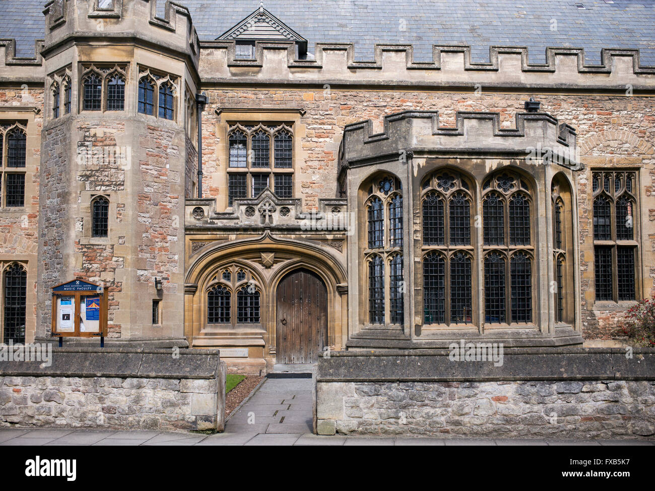 Cattedrale di Wells scuola musica facoltà edificio. Pozzetti, Somerset, Inghilterra. Foto Stock