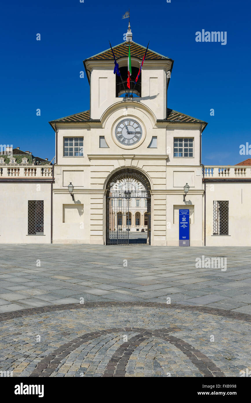 La porta principale della Reggia di Venaria, inclusa nel patrimonio dell' Unesco Foto Stock