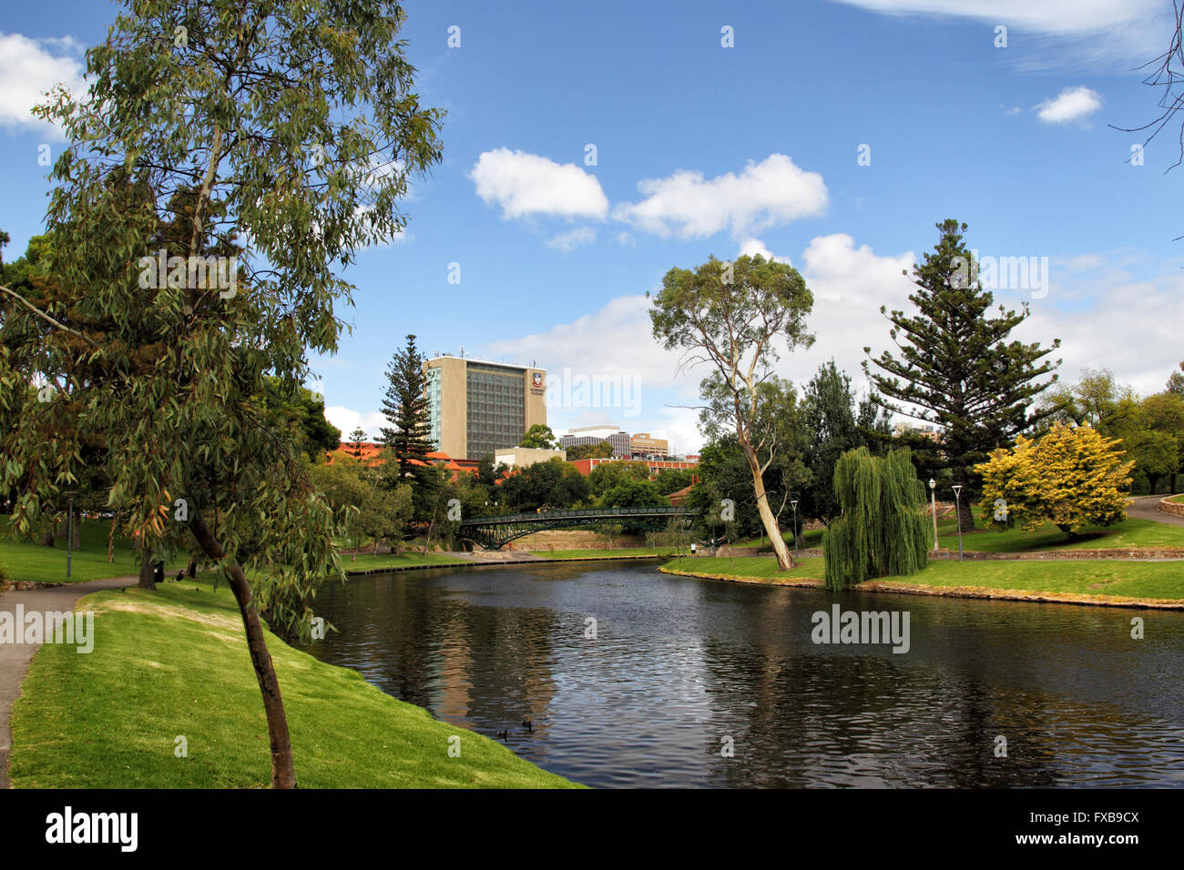 River Torrens ad Adelaide nel South Australia, Australia. Foto Stock