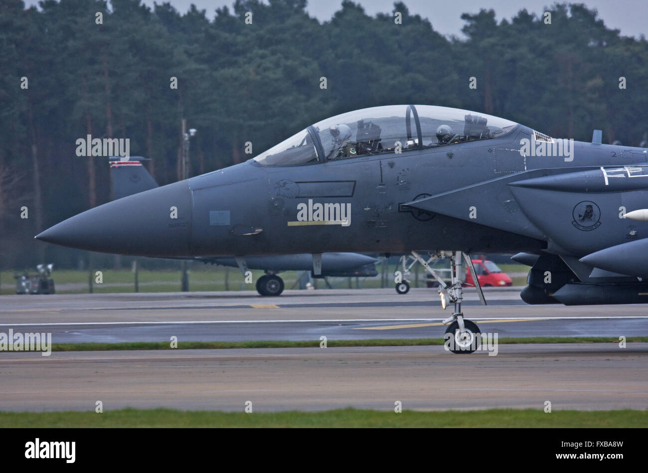 F-15E Eagle 494th FS 48th FW USAFE a RAF Lakenheath Foto Stock