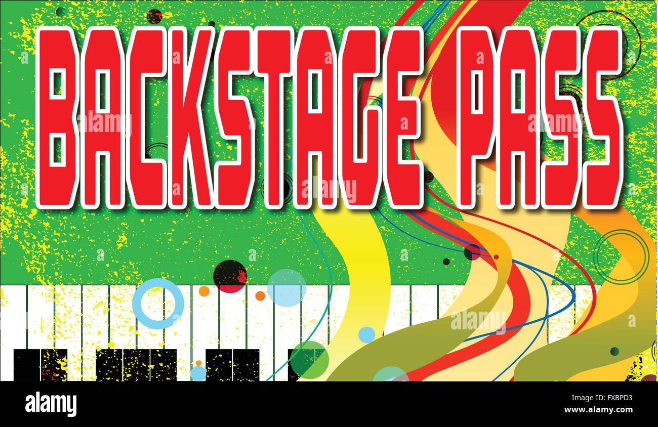 Un tipico bright back stage passare il badge Illustrazione Vettoriale Un tipico bright back stage passare il badge Illustrazione Vettoriale