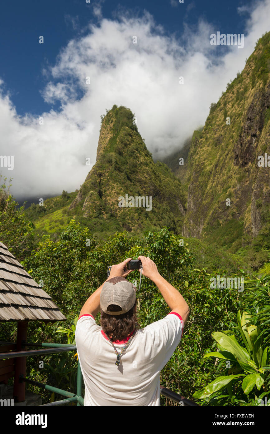 Stati Uniti d'America, Hawaii Maui Kahului, Iao Valley, Iao ago parco dello stato Foto Stock