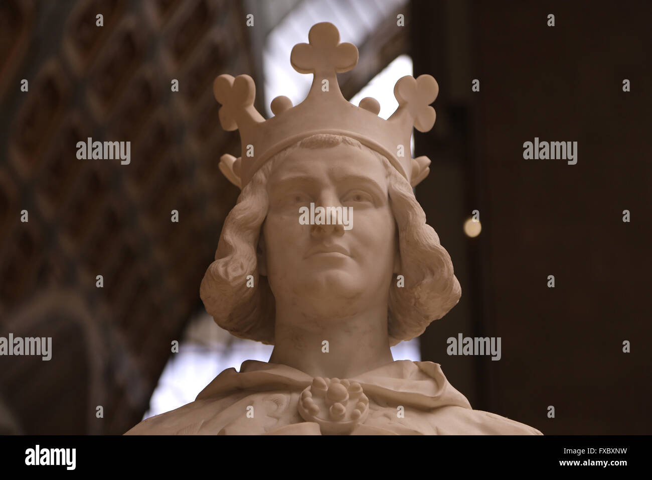 Carlo V di Francia (1338-1380), il saggio. Casa di Valois. Busto da Emmanuel Fremiet (1824-1910). Il Museo d' Orsay. Parigi. La Francia. Foto Stock