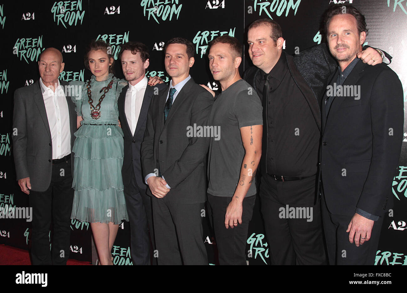 Los Angeles, CA, Stati Uniti d'America. Xiii Apr, 2016. Cast. ''Camera Verde " Los Angeles Premiere detenute a Arclight Hollywood. Photo credit: Adam Orchon/AdMedia Credito: Adam Orchon/AdMedia/ZUMA filo/Alamy Live News Foto Stock