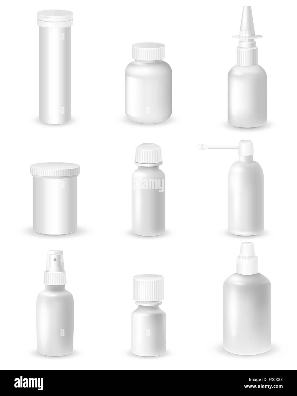 Bottiglie di medicina impostato Illustrazione Vettoriale