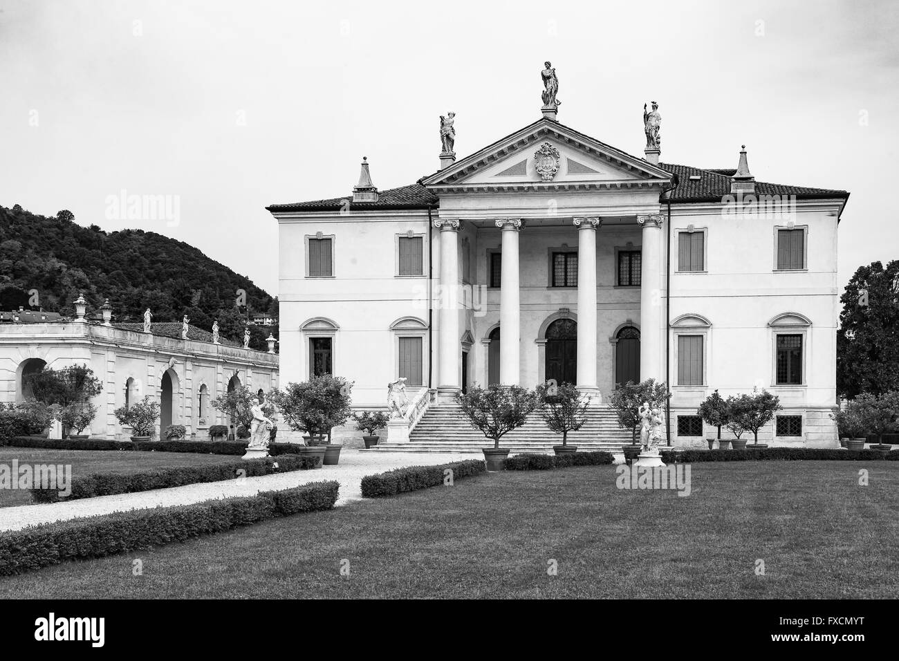 Vicenza, Italia - 13 Maggio 2015: Villa Cordellina Lombardi, costruito nel XVIII secolo su progetto dell architetto Giorgio Massari. Foto Stock