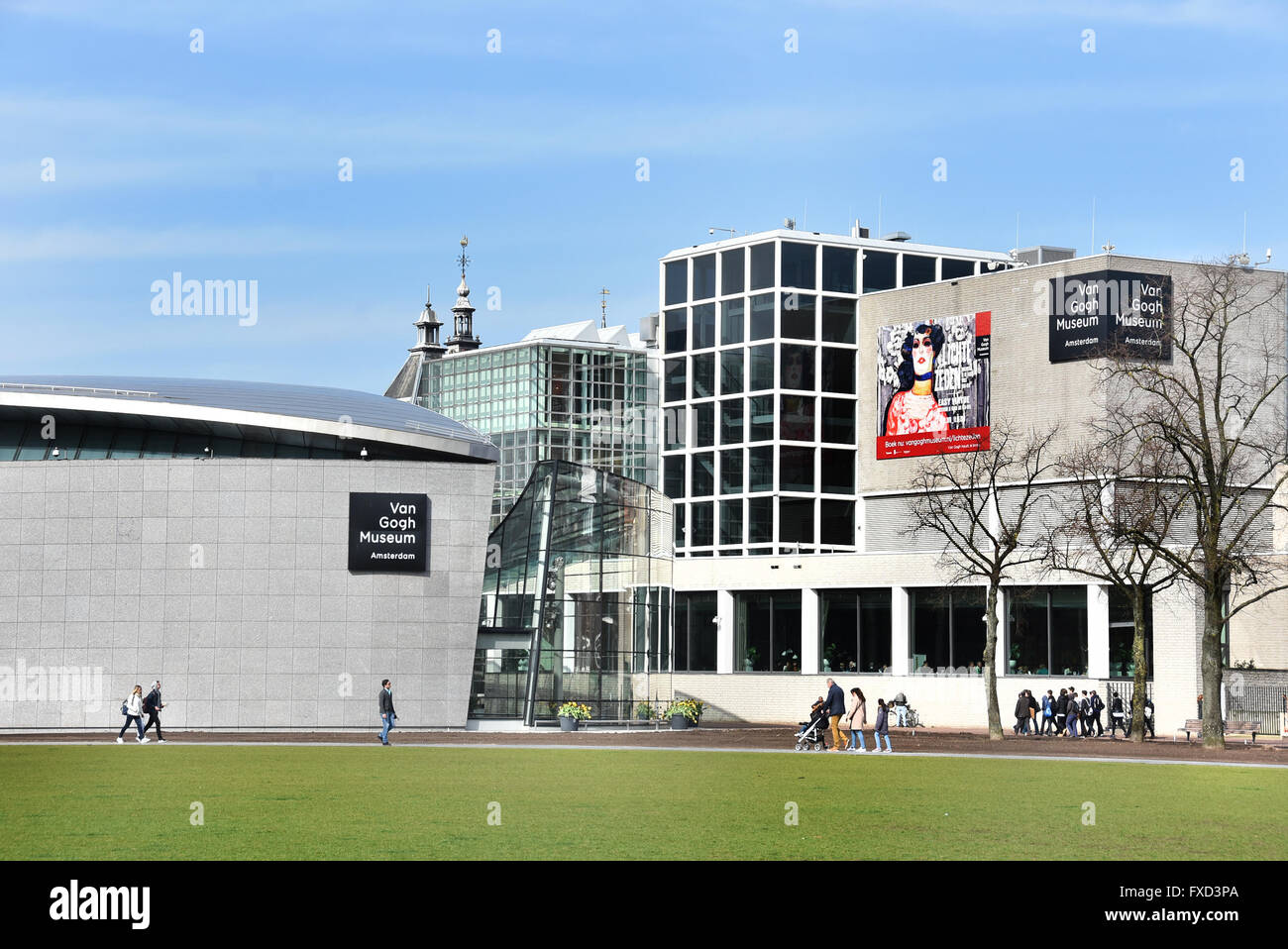 Il museo di Van Gogh Museumplein (Museum Square) Amsterdam Paesi Bassi Foto Stock